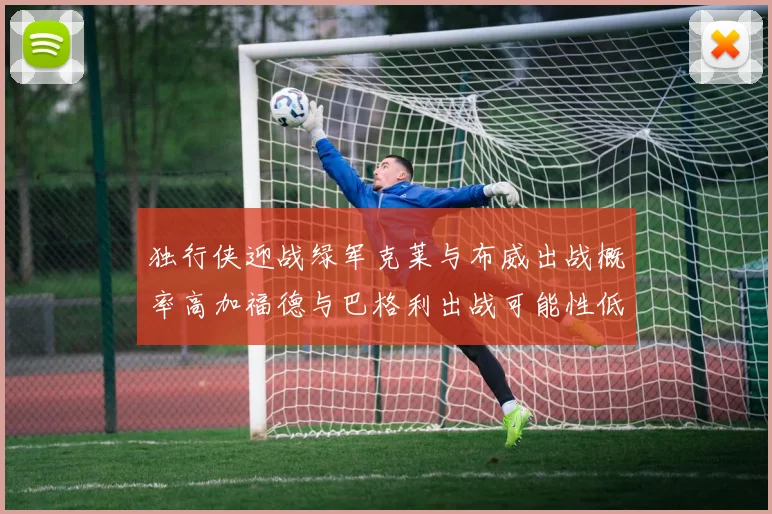独行侠迎战绿军克莱与布威出战概率高加福德与巴格利出战可能性低